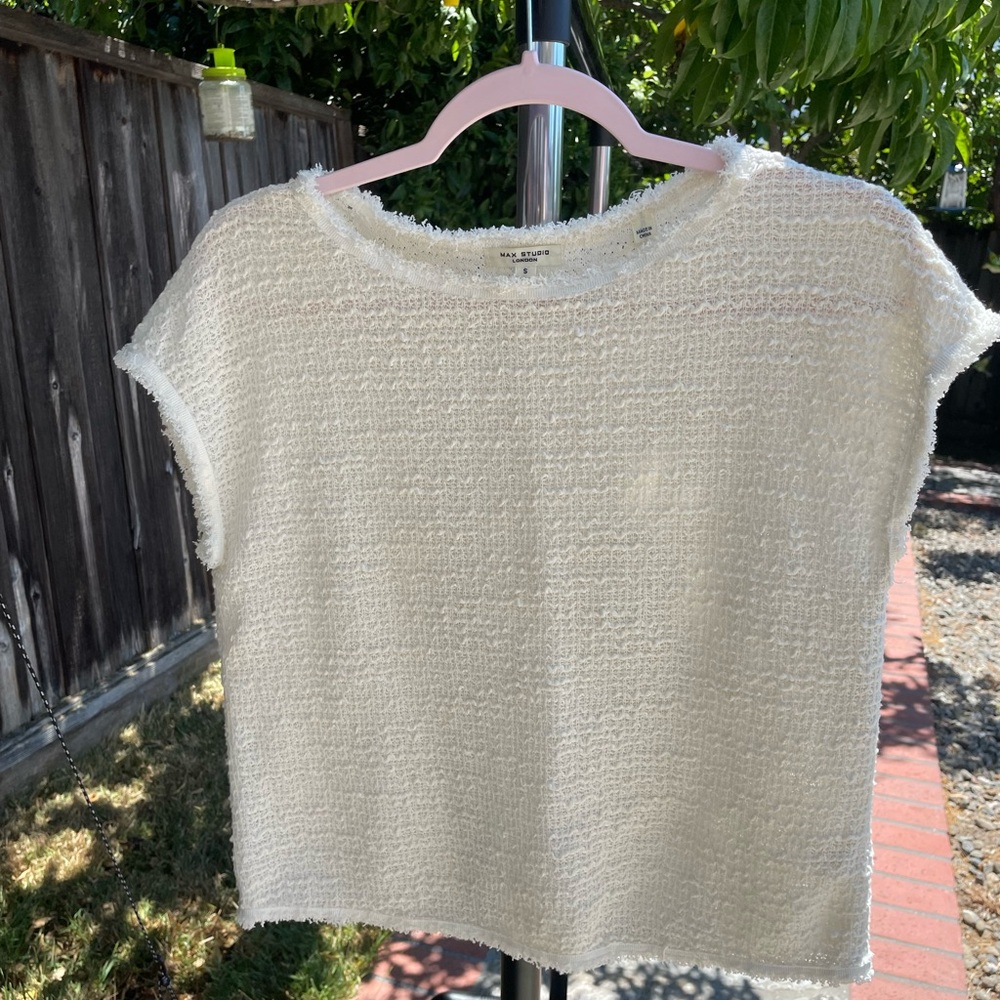 Max Studio Tweed Top